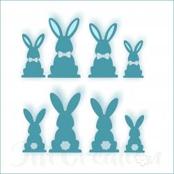 Stanzschablone - Hasenfamilie